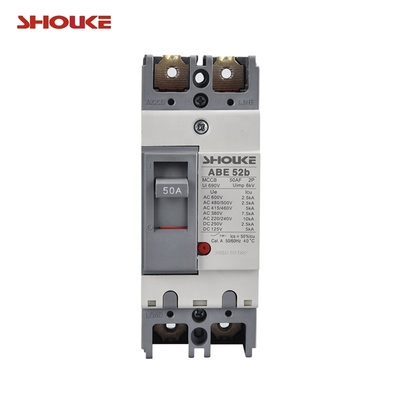 Power Control Panel ABE52b 2P Cast Case Circuit Breaker ABE DP mccb 15amp 20amp 30amp 40amp 50amp 2 Pole For Residential Electrical Cutout